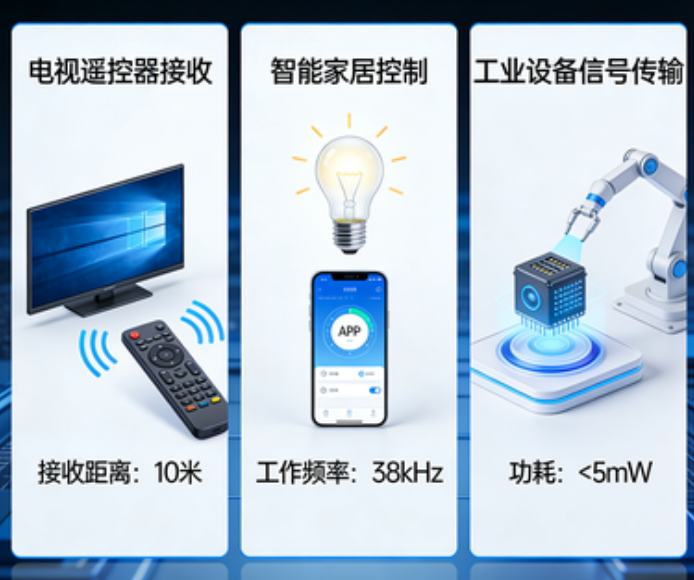 红外线接收头选型指南:全集成红外接收器特性、参数及应用场景 红外线接收头选型指南:全集成红外接收器特性、参数及应用场景