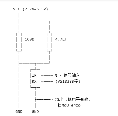 超小型红外遥控接收头规格参数_VS1838B引脚定义_TTL/CMOS电平兼容 超小型红外遥控接收头规格参数_VS1838B引脚定义_TTL/CMOS电平兼容